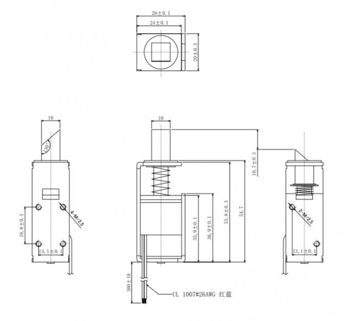 DC solenoid lock drawing
