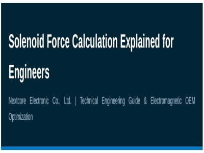 Solenoid Force Calculation Explained for Engineers